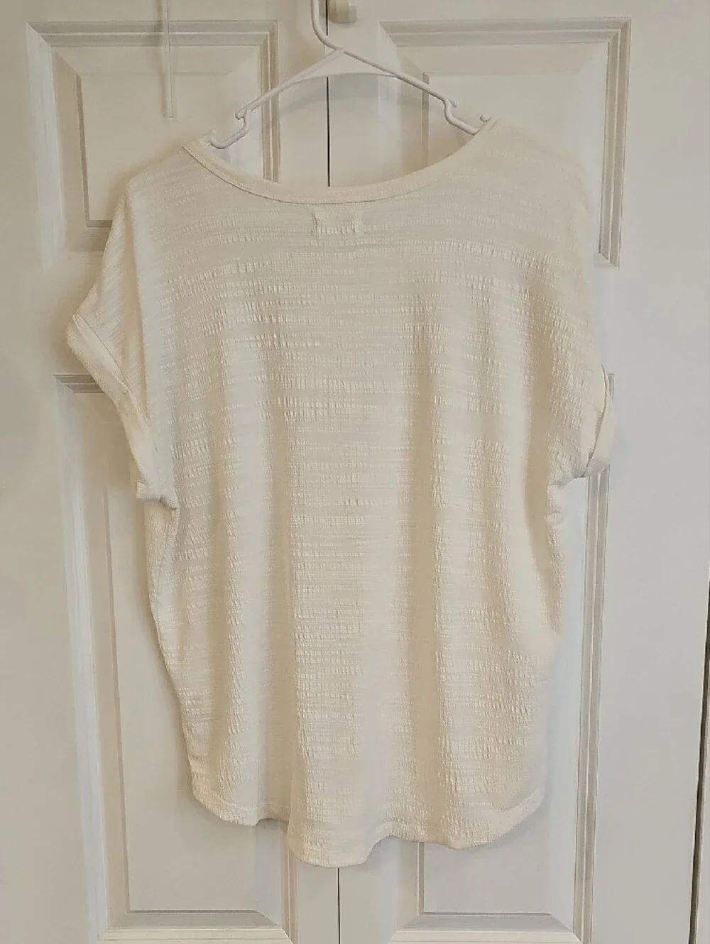 Textured Cream Short-Sleeve Tunic Top - Maurice's - Picture 5 of 5